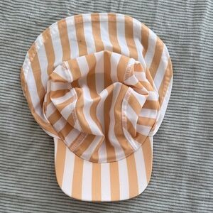 H&M Striped Sun Cap - mustard & White - 9-12m